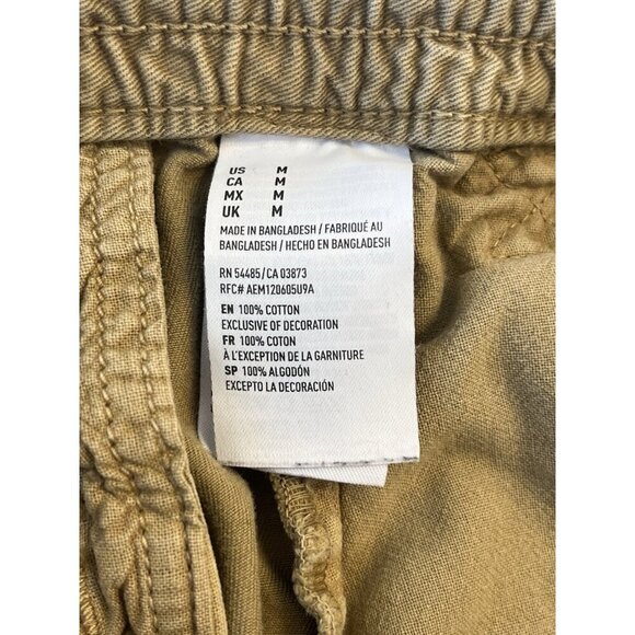 American Eagle Outfitters Mens M Jogger Khaki Tan Cargo Pants Grunge Gorpcore - Picture 4 of 15